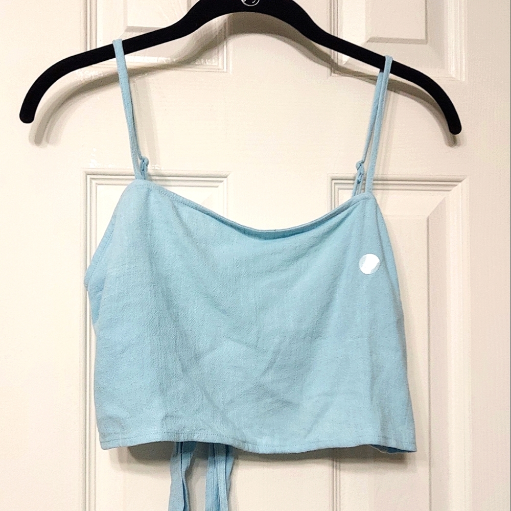 NWT PacSun Light Blur Crop Top, Size Small, Tied Back, Tank Top, Bohemian Top